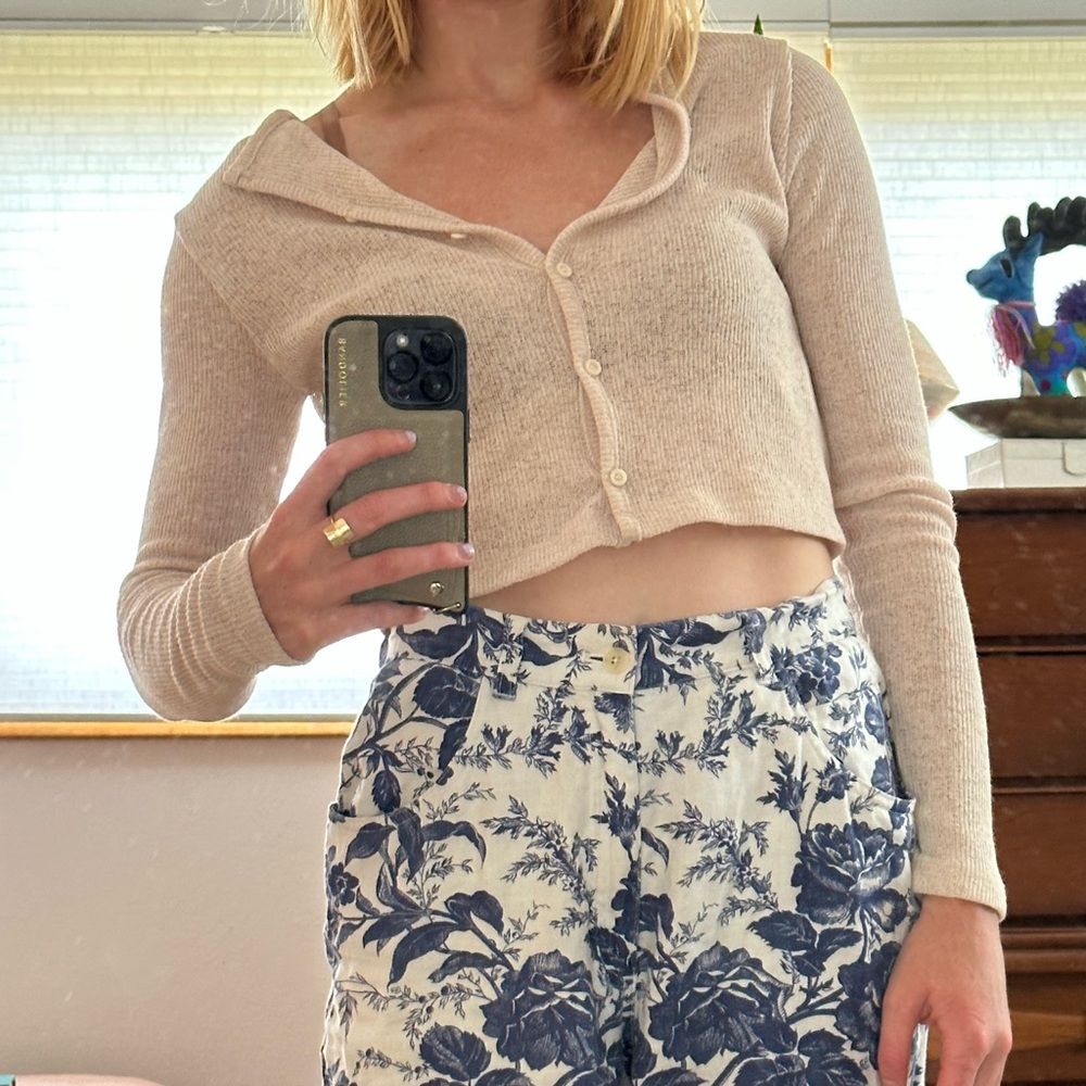 Stylenanda See Thru Knit Cropped Sweater
